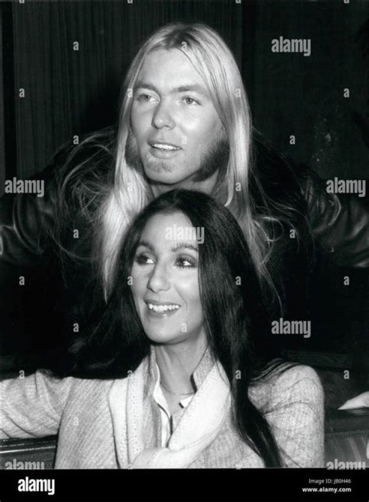 1977 Press Photo Gregg Allman and Wife, Cher With Son Press photo