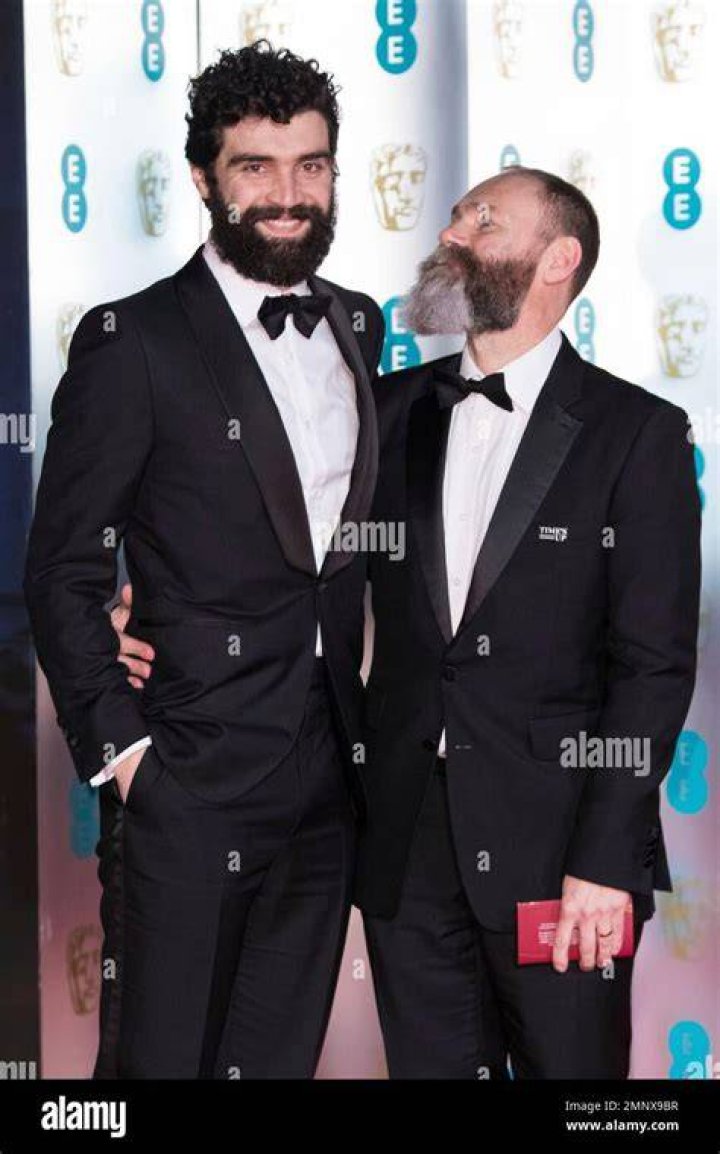 Alec Secareanu and Francis Lee arriving at the London Film Critics
