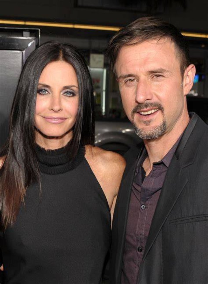 Courteney Cox and David Arquette on their wedding day in San Francisco