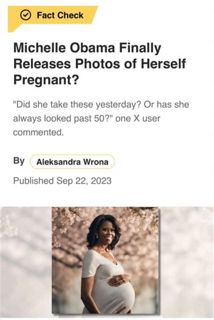 Fact Check Michelle Obama Unveils Previously Unseen Pregnancy Photos?