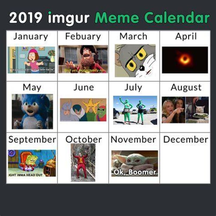 Meme Calendar Complete Meme calendar, Memes, 2017 memes