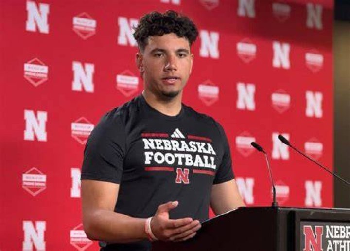 Nebraska QB Dylan Raiola on meeting father, family on field after the game
