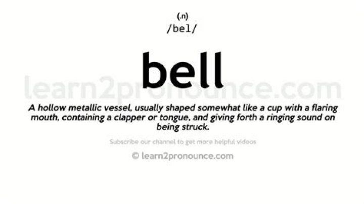 Pronunciation of Bell Definition of Bell YouTube