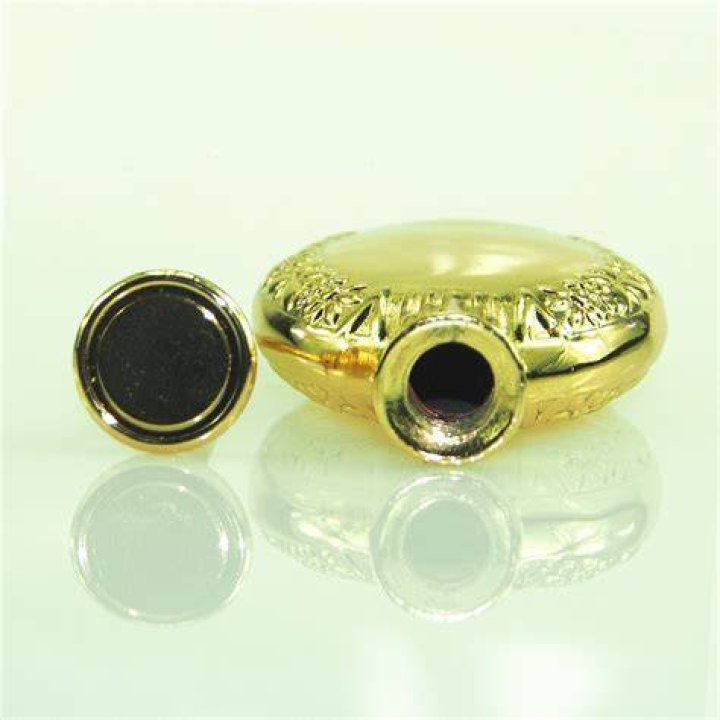 ROCOCO SNUFF TUBE PLATED GOLD PLATED SILVER,Snuff Tube