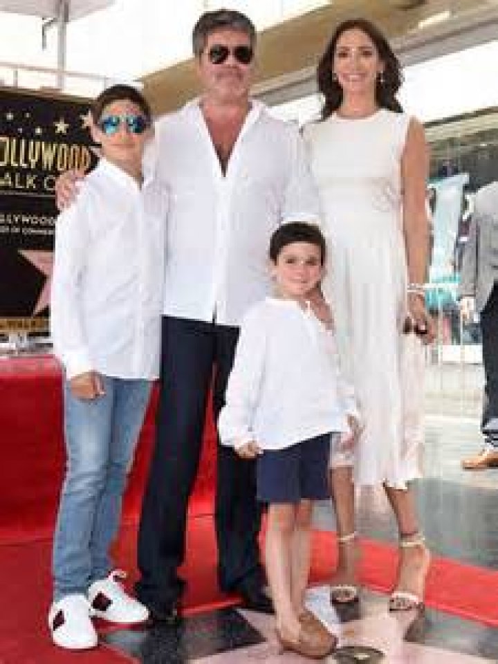 Simon Cowell and His Family Simon Cowell's Hollywood Star Ceremony