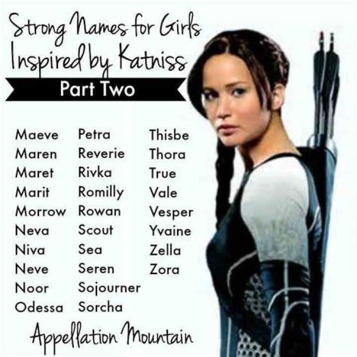 Strong Names for Girls Inspired by Katniss, Part II Appellation